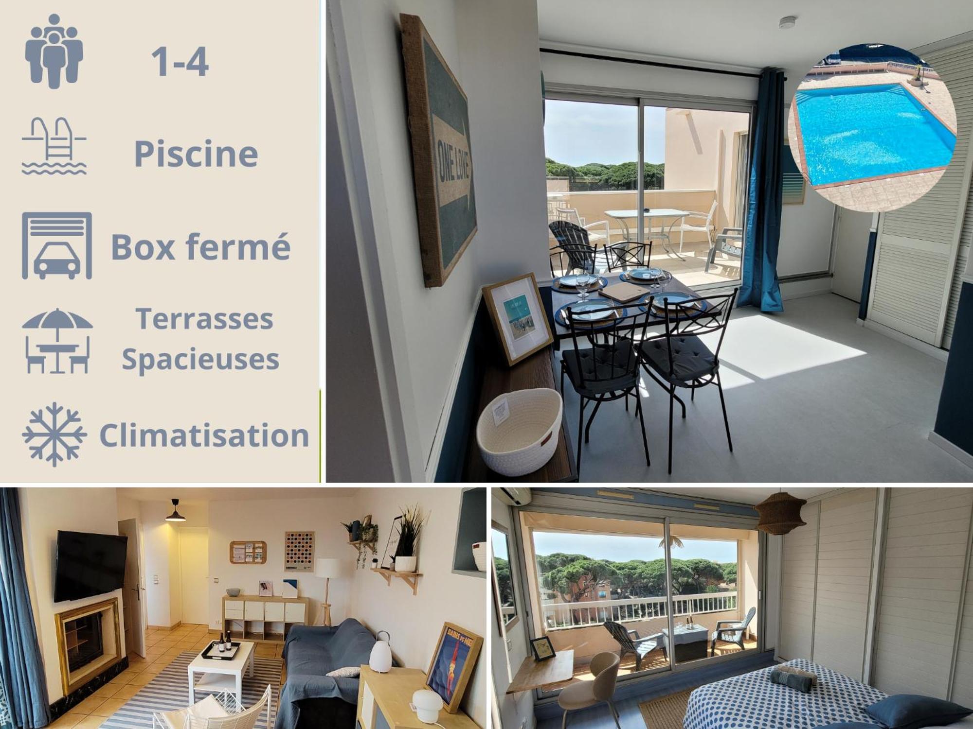 Le Toit Du Port ! Terrasses Spacieuses, Piscine, Climatisation, Parking Appartement *